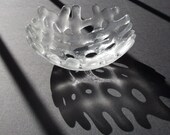 Fused glass bowl - clear glass basket