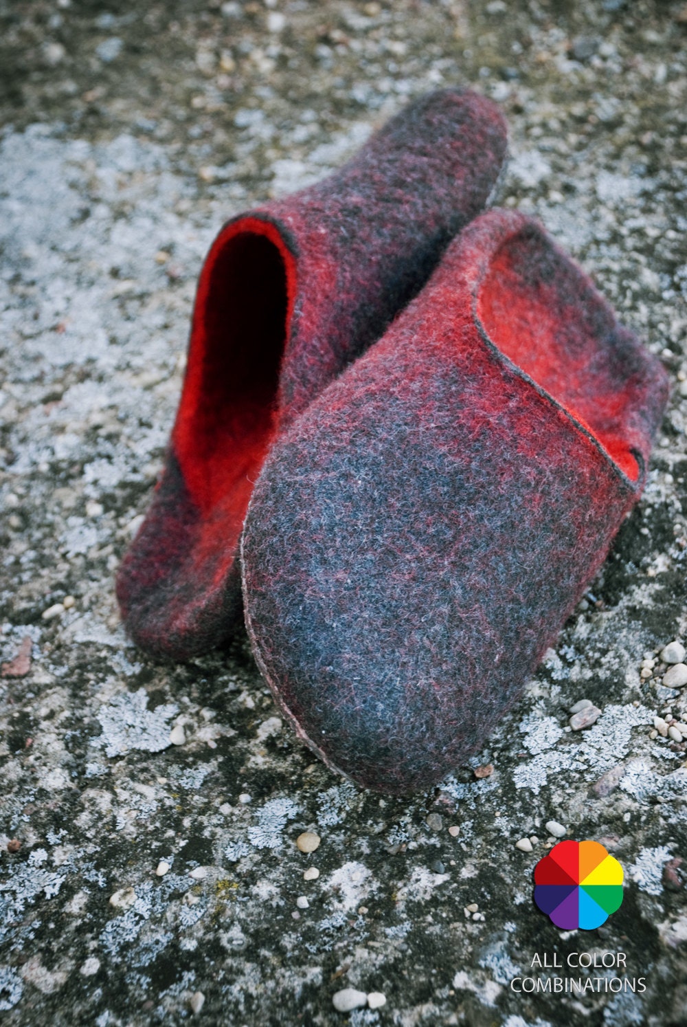 Men house shoes, felted slippers,  Eco-friendly gift for him