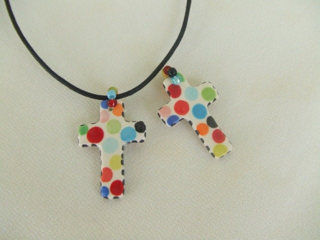 Multi dot small cross pendant SALE