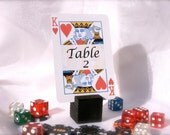 Playing Card Table Numbers ( 5 x 7)- Set of 10