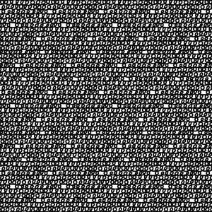 Happy Drawing by Ed Emberly, Scribbles in black , 1/2 yard organic cotton