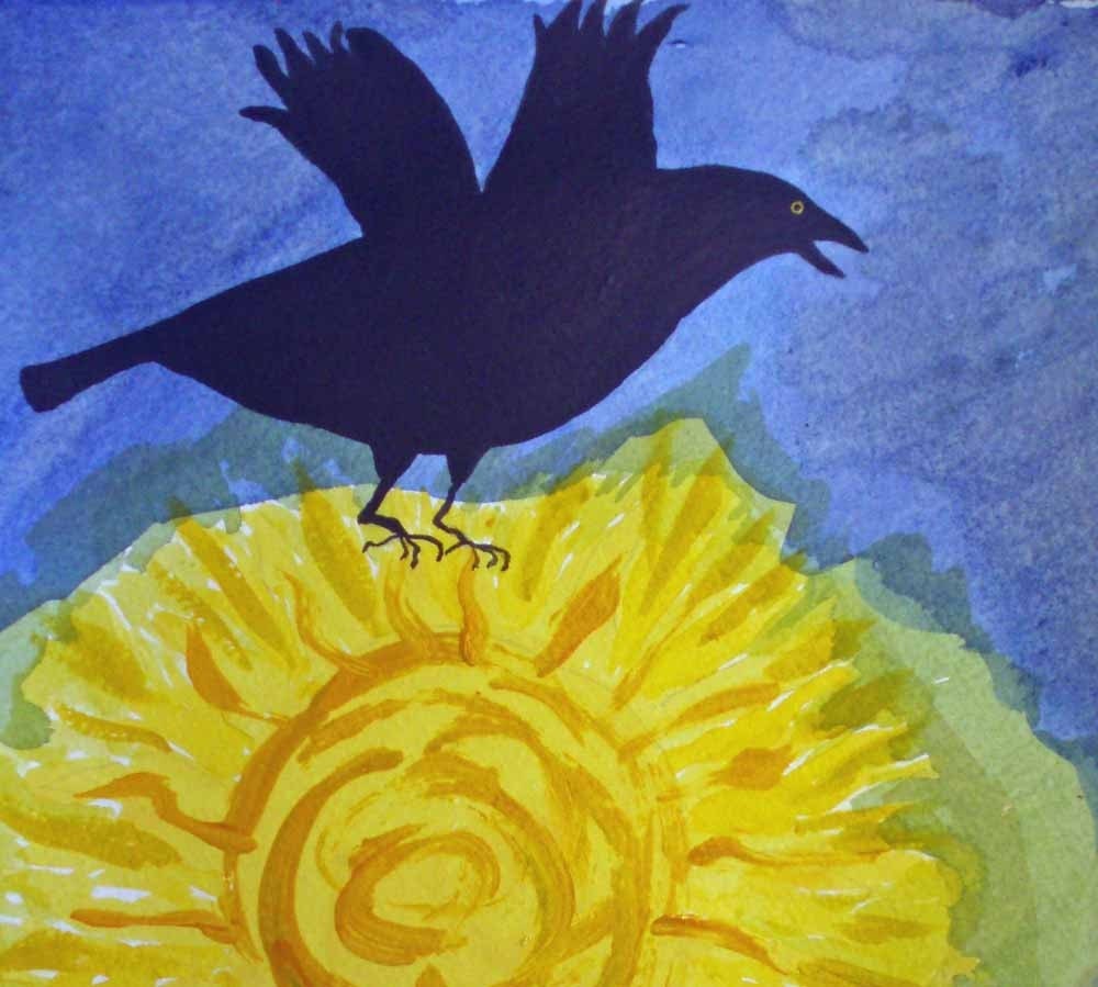 Crow Steals Sun for the People card