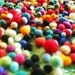 Eco-friendly Felt beads ( 100 multi colored) 1\/4inch, 1\/2inch, 5\/8inch