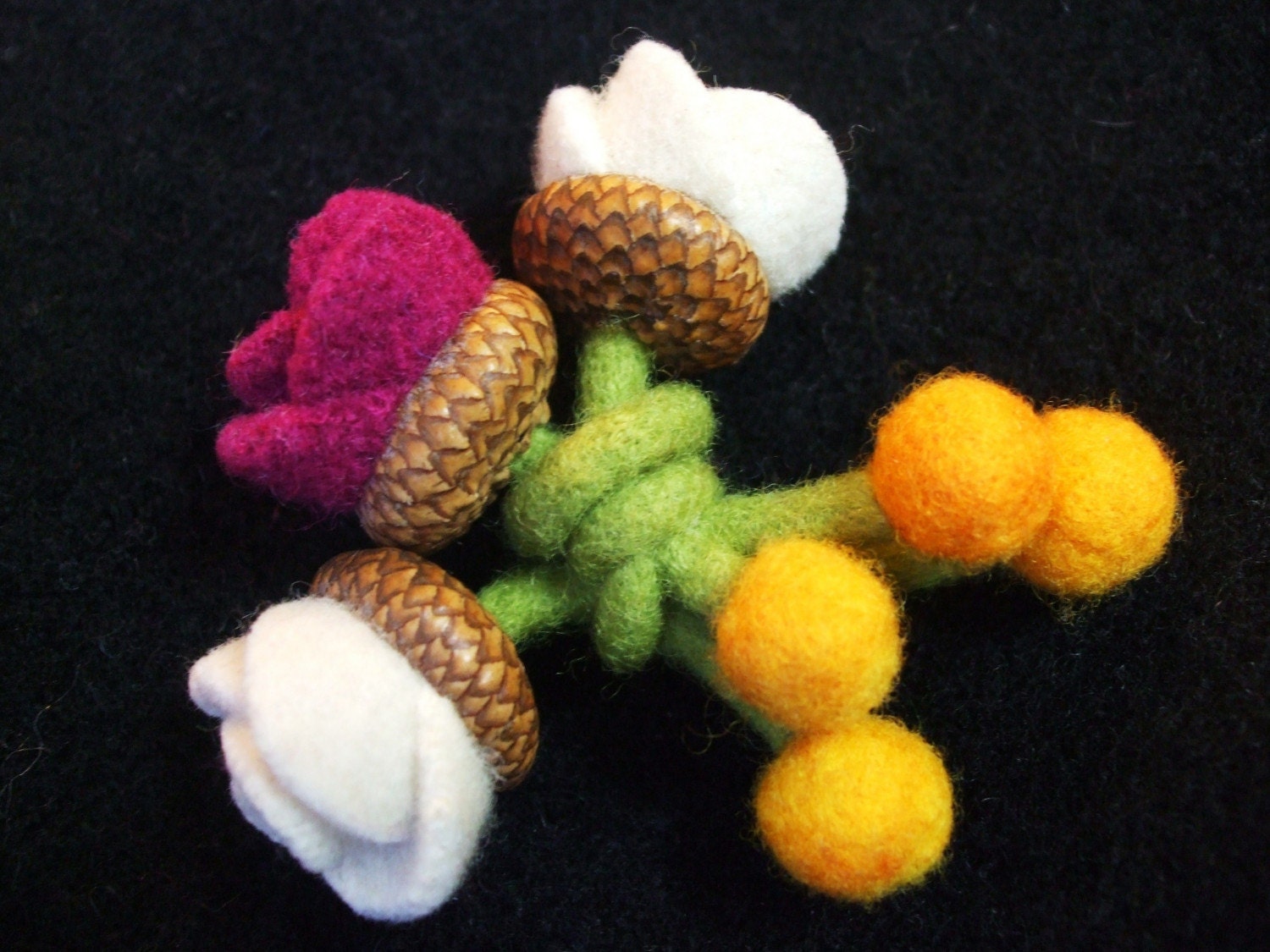 Eco-friendly Felt beads ( 100 multi colored) 1\/4inch, 1\/2inch, 5\/8inch