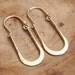 Artisan Maria Hammered 14kt Gold Filled Hoops Earrings U Shape