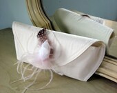 Bridal Clutch with Feather Pin