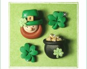 Lucky Leprachaun Polymer Clay Bead Set