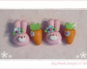 Bunnies 'n Carrots bead/charm/bow center set