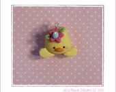Happy Spring Polymer Clay Chick Charm/Bead/Hair Bow Center