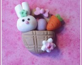1 Easter Basket bead/charm/bow center