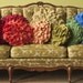 Custom color ruffle rose pillow SMALL - as seen on MSN.com GLO