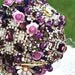 Bridal brooch bouquet DAZZLING PURPLE II - wedding keepsake made with vintage rhinestone brooches, earrings and more