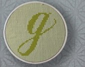 Lowercase 'g' Cross Stitch PDF Pattern