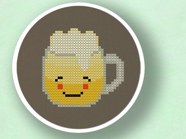 Refreshing Beer. Cross Stitch PDF Pattern