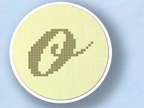Lowercase o. Cross Stitch Pattern PDF File