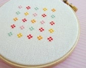 Cute and Colorful Flower. Cross Stitch PDF Pattern