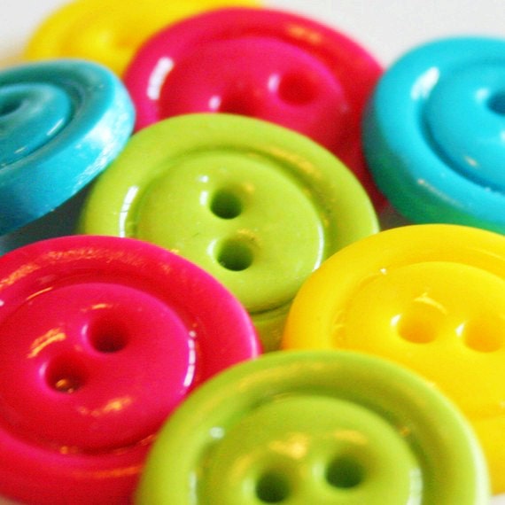 Brights (handmade button set of 8)