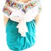 Peacock Mexican vintage embroidered bubble skirt deep teal
