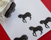 Horse Silhouette Rubber Stamp  - Handmade rubber stamp by BlossomStamps