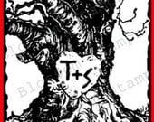 Carved Heart Tree rubber stamp Weddings, Save the Date -  Personalized Customized  - Handmade by Blossom Stamps