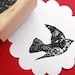 Flying Bird Rubber Stamp Photopolymer - Handmade by BlossomStamps