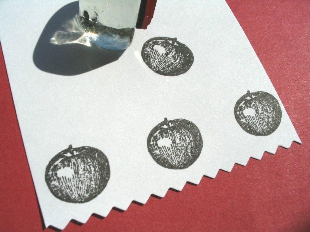 apple rubber stamp