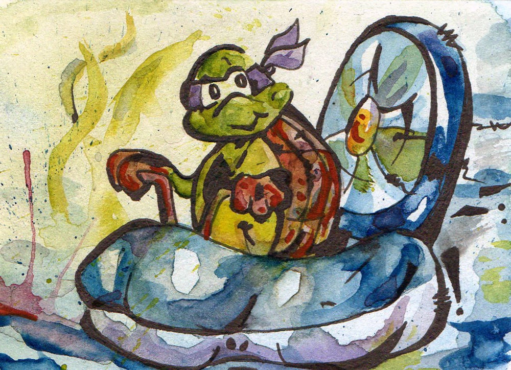 Nintendo Illustration - Tiptup Mutant Ninja Turtle - Print of Original Fan Art
