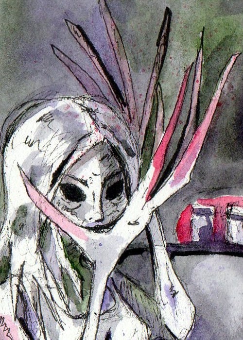 Left 4 Dead - Pills There - Signed Print - Zombie Witch - Watercolor Reproduction