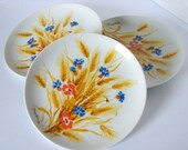 Vintage Georges Briard Golden Wheat Salad Plates