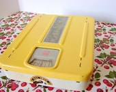 Vintage Yellow Borg Metal Household Scale