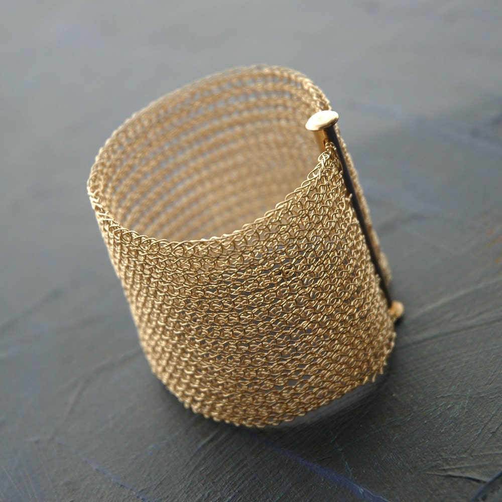 PDF pattern yoolacuff wide wire crochet cuff bracelet ebook instructions jewelry tutorial wire knitting