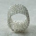 Silver crochet ring
