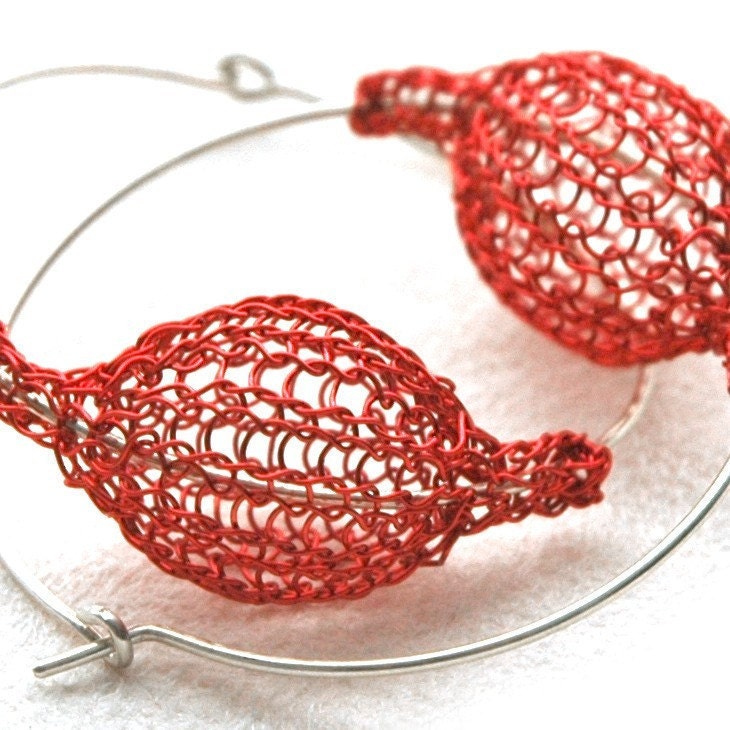  Hoop Earrings on Red Large Hoop Earrings   Contemporary Silver Urban Hoop Earrings