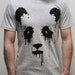Vanishing Panda on American Apparel Mens tshirt / Unisex tshirt with Eco Ink ( Panda shirt )