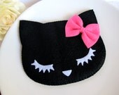 Black Summer Neko Cat with Ribbon Bow iPhone Cell Phone Digital Camera Case