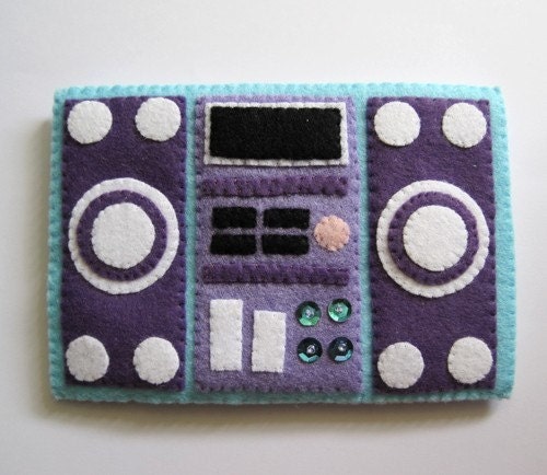 Stereo Hi-Fi iPhone Case Blue Purple Version