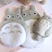 Totoro My Neighbour Big Cute Grey iPhone4/5 Camera Felt Case button closure Samsung S2