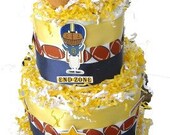 SPORTS Diaper Cake Baby Shower Centerpiece Gift  Baseball Football Basketball Soccer