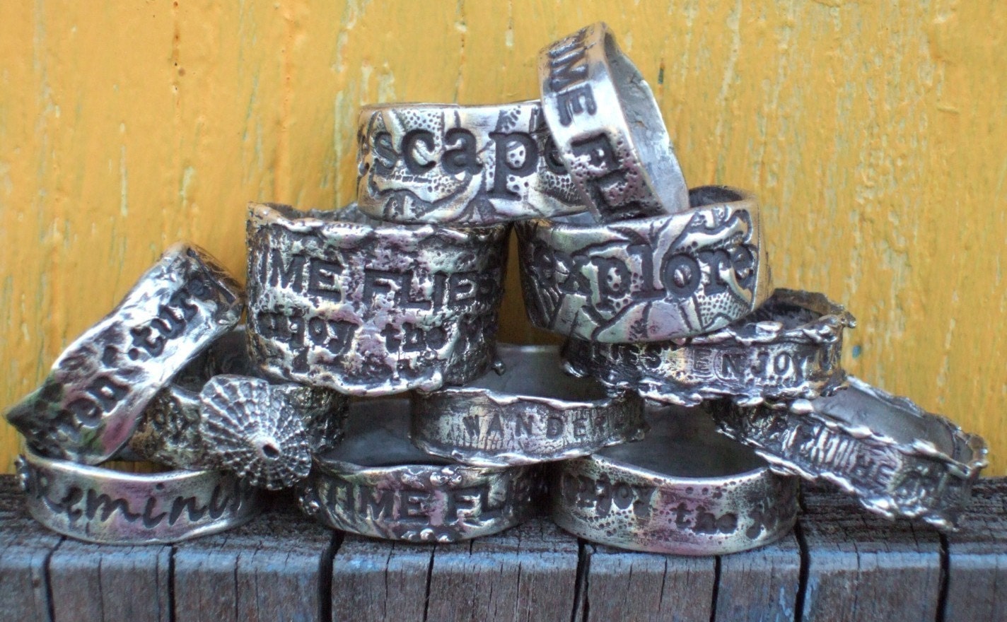 Handmade Jewelry, Personalized Silver Ring, Handstamped Jewelry, Words, Custom Quote, Half Sizes 4 5 6 7 8 9 10 11 12 13 14 15