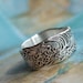 Eco Friendly Jewelry Gift for Her, Recycled Silver Ring, Ocean Waves, Custom Sizes 4 5 6 7 8 9 10 11 12 13 14 15, Personalized Option