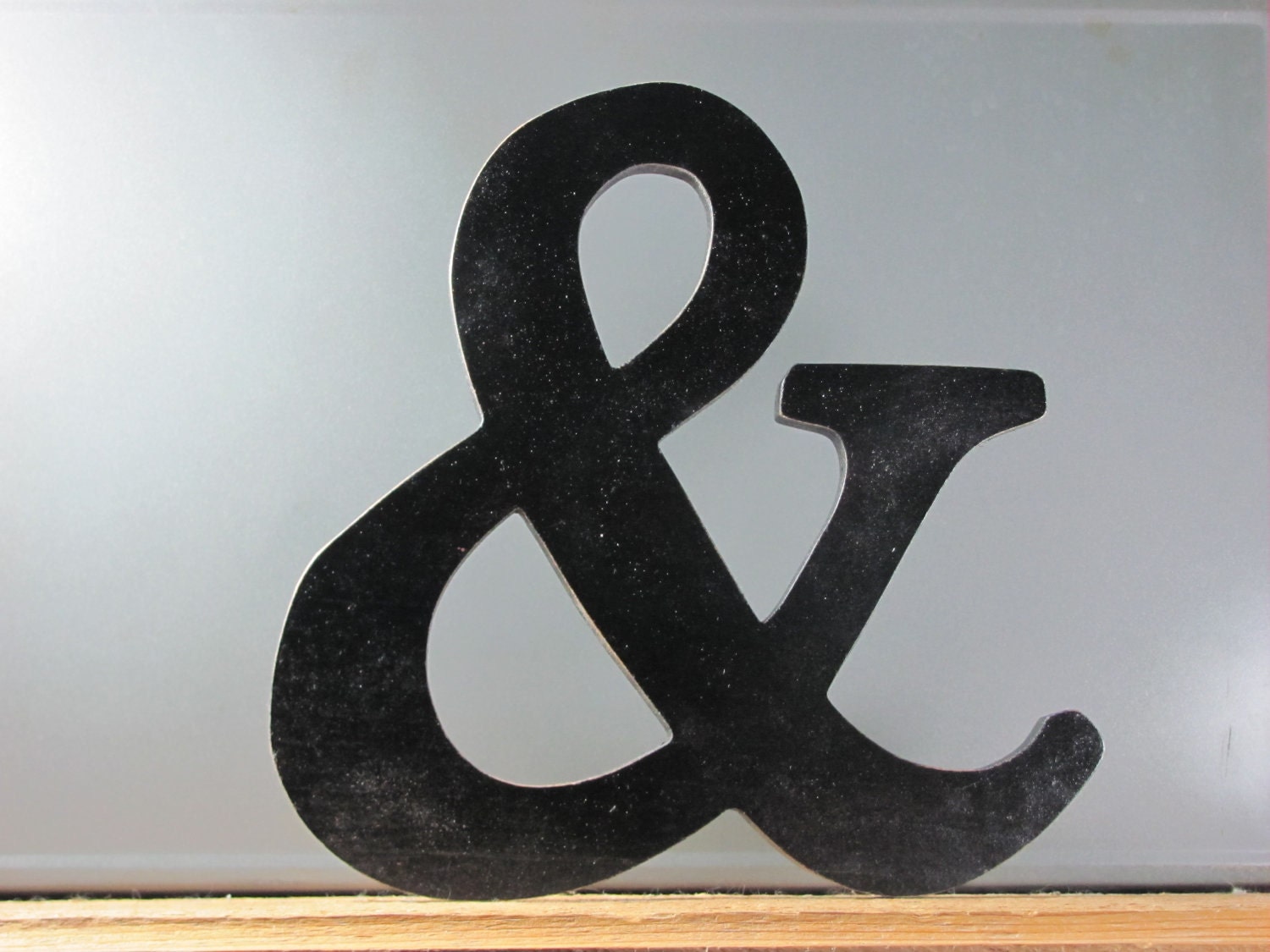 black Wooden Ampersand 9 inch