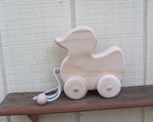 large wood duck pull toy