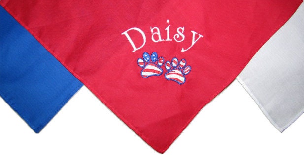 Personalized Patriotic Dog Bandana