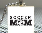 Pendant SOCCER MOM - Necklace Charm handmade with Scrabble Wood Tile ... Jewelry Art by Pieces Of Me Pendants