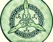 Original DQdesigns Mini-Print Under Glass - Triple Goddess Paperweight