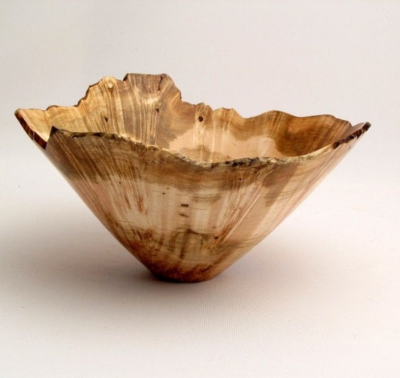 Natural Edge Birdseye Maple Burl Bowl