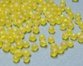 10 grams of Japanese Fringe Beads - Matte Rainbow Yellow Color