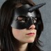 Unicorn mask in black leather