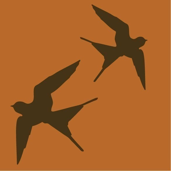 flying barn swallows vinyl wall decal