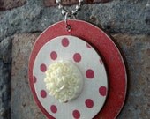 Strawberry and cream necklace
